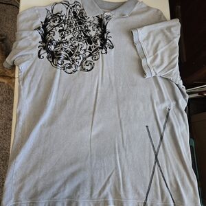 Affliction Gray Graphic T-Shirt